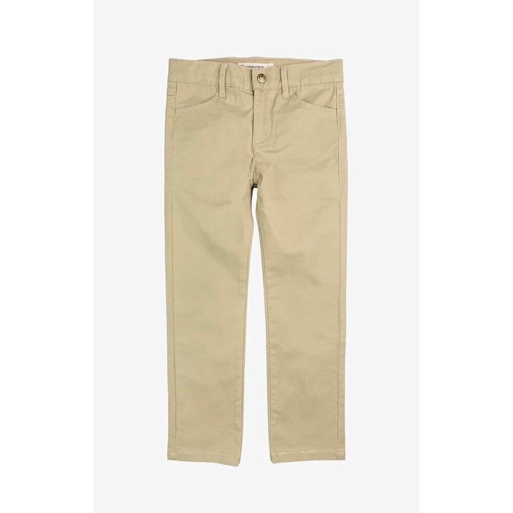Appaman Pants Toddler 4T Light Khaki Stretch Twill Flat Front Skinny Leg RED750